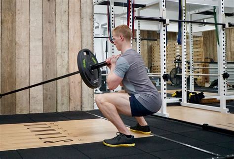 The landmine goblet squat is a variation of the goblet squat and an exercise used to build the muscles of the legs. In particular, the landmine goblet squat will place a lot of emphasis on the quads. The squat movement pattern is a foundational movement and should be performed by most capable individuals throughout their lives. 